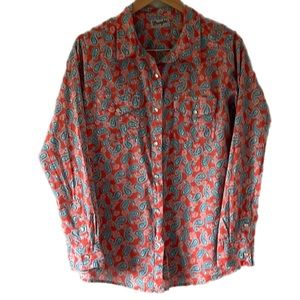 Retro Wrangler Rancher Western Rodeo Pearl Snap Button Shirt